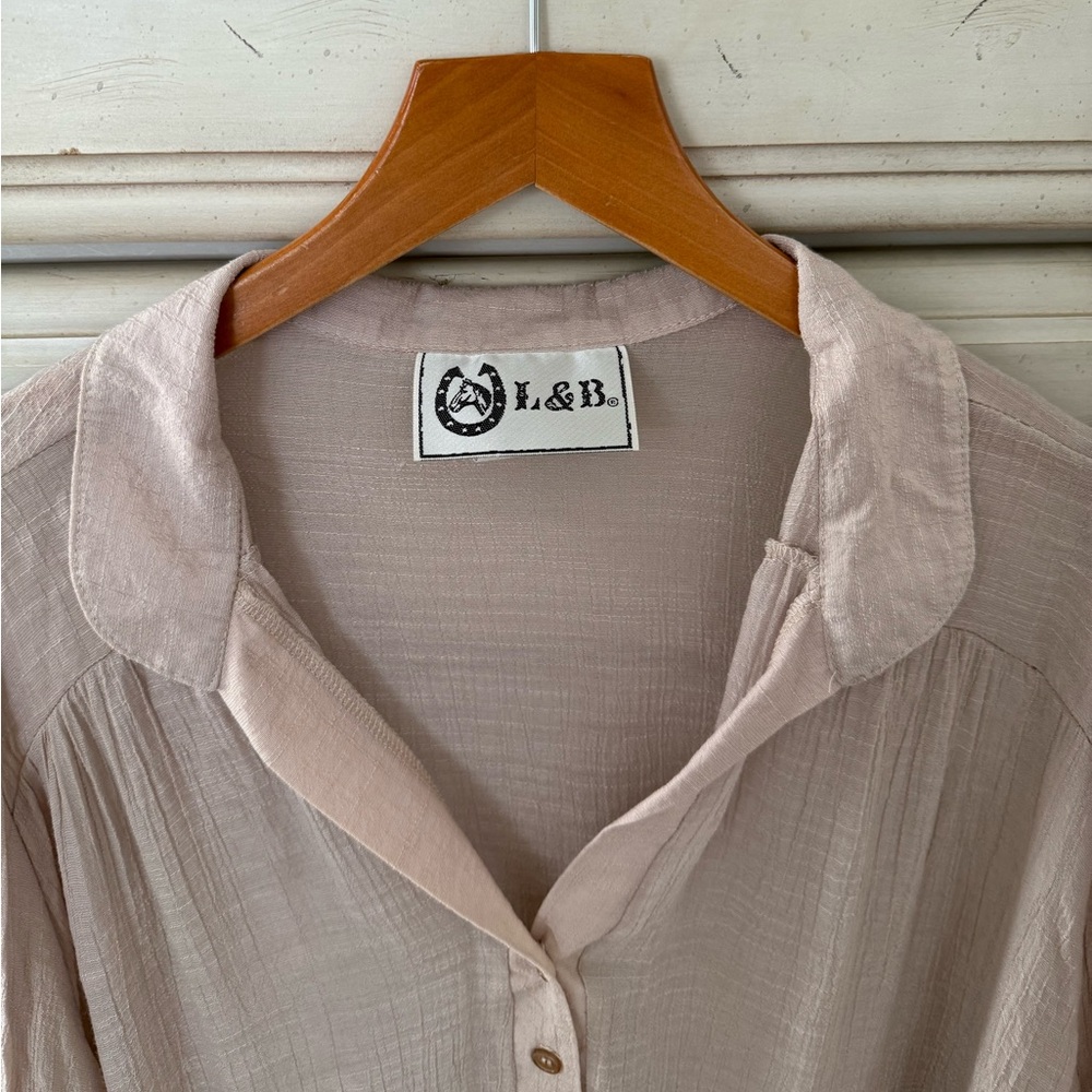 L&B Victorian Boho Gauze Lace Top - Picture 4 of 5